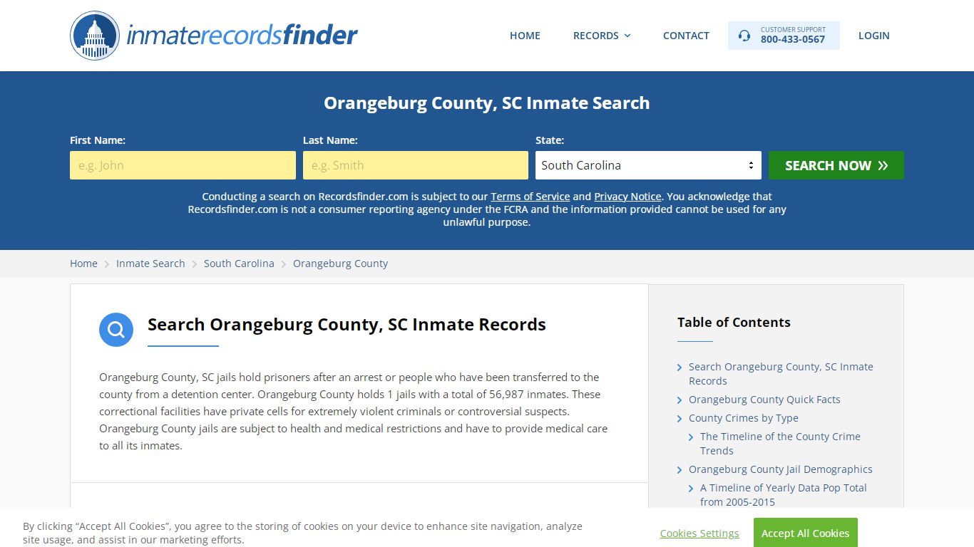 Orangeburg County, SC Inmate Lookup & Jail Records Online
